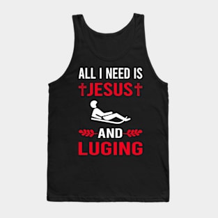 I Need Jesus And Luge Luger Tank Top